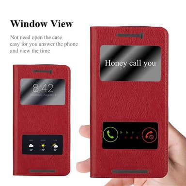 Lompakkokotelo HTC ONE M9 Case (Punainen)