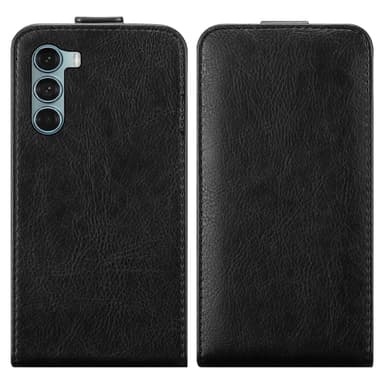 Motorola MOTO G200 5G Suojakuori Lompakkokotelo (Musta)