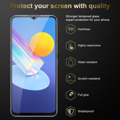 Vivo Y52 5G / Y72 5G 3x Suojakalvo Karkaistu lasi