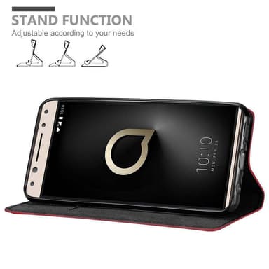 Alcatel 5 Suojakuori Lompakkokotelo (Punainen)