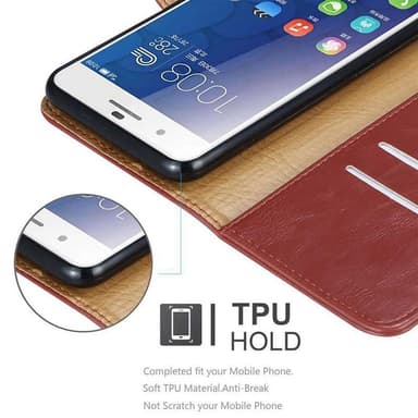 Honor 6 PLUS Suojakuori Lompakkokotelo (Punainen)