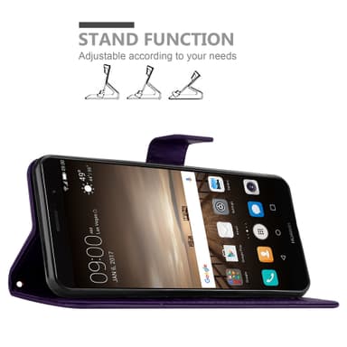 Huawei MATE 9 Suojakuori Lompakkokotelo (Violetti)