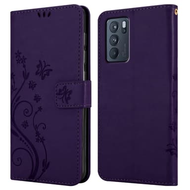 Oppo Reno6 PRO 5G Suojakuori Lompakkokotelo (Violetti)