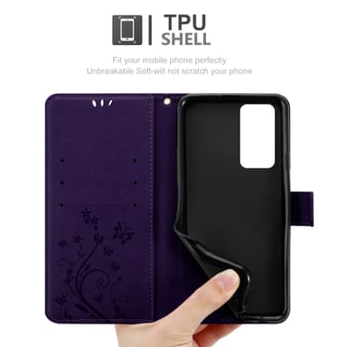 Huawei P40 Suojakuori Lompakkokotelo (Violetti)