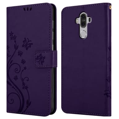 Huawei MATE 9 Suojakuori Lompakkokotelo (Violetti)