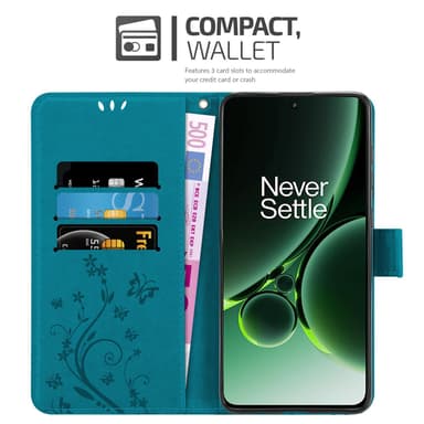 OnePlus Nord 3 5G Suojakuori Lompakkokotelo (Sininen)