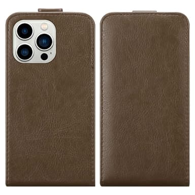iPhone 14 PRO MAX Suojakuori Lompakkokotelo (Ruskea)