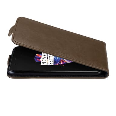 OnePlus 5 Suojakuori Lompakkokotelo (Ruskea)
