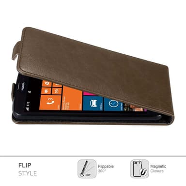 Nokia Lumia 1320 Suojakuori Lompakkokotelo (Ruskea)