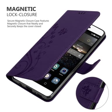Huawei P8 Suojakuori Lompakkokotelo (Violetti)