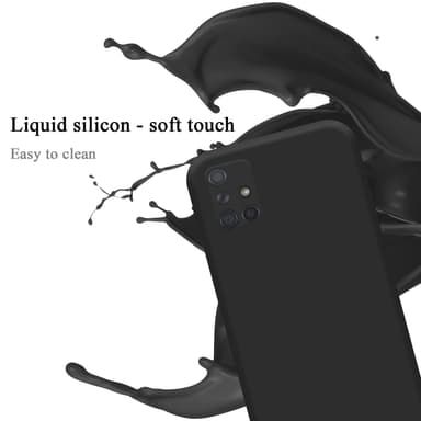 Samsung Galaxy A71 4G Suojakuori Kotelo (Musta)