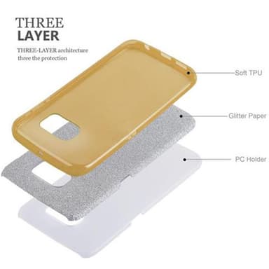 Samsung Galaxy S6 EDGE Suojakuori Kotelo (kulta)