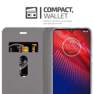Motorola MOTO Z4 Suojakuori Lompakkokotelo (Sininen)