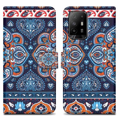 Oppo A94 5G Suojakuori Lompakkokotelo (Sininen)