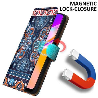 Oppo A94 5G Suojakuori Lompakkokotelo (Sininen)