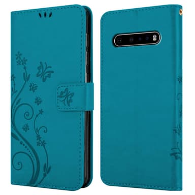 LG V60 ThinQ Suojakuori Lompakkokotelo (Sininen)