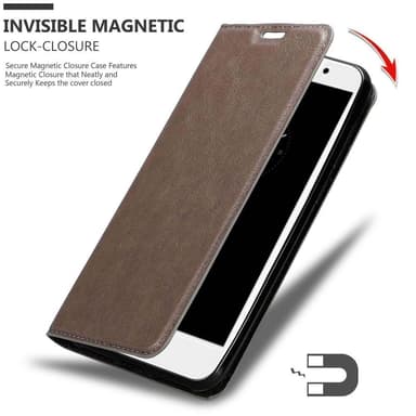Huawei Enjoy 7 PLUS Suojakuori Lompakkokotelo (Ruskea)