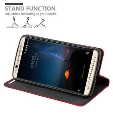 ZTE Axon 7 Suojakuori Lompakkokotelo (Punainen)
