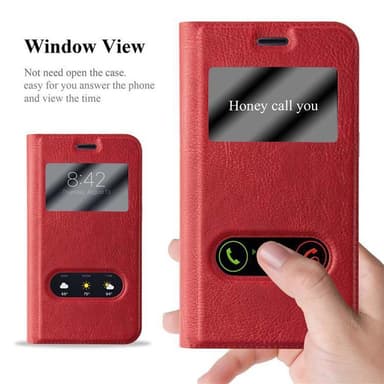 Lompakkokotelo Samsung Galaxy J1 2015 Case (Punainen)