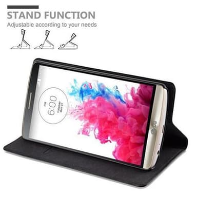LG G3 Suojakuori Lompakkokotelo (Musta)