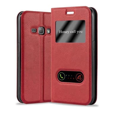 Lompakkokotelo Samsung Galaxy J1 2015 Case (Punainen)
