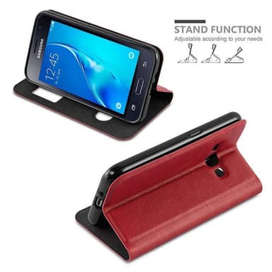Lompakkokotelo Samsung Galaxy J1 2015 Case (Punainen)