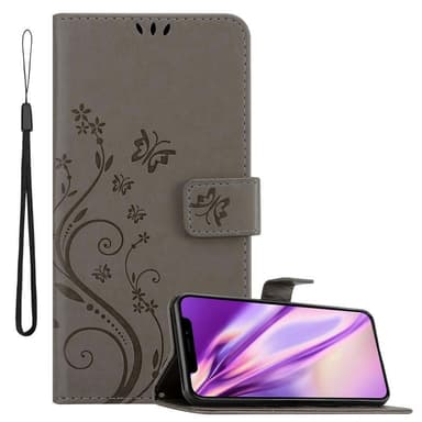 iPhone XS MAX Suojakuori Lompakkokotelo (harmaa)