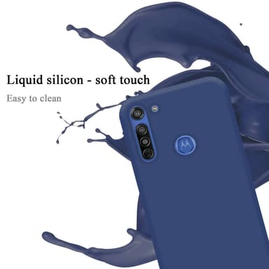 Motorola MOTO G8 Suojakuori Kotelo Case (Sininen)