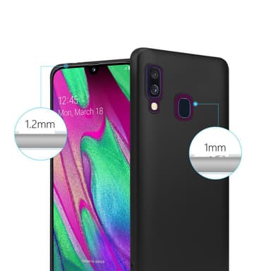 Samsung Galaxy A40 Suojakuori Kotelo (Musta)