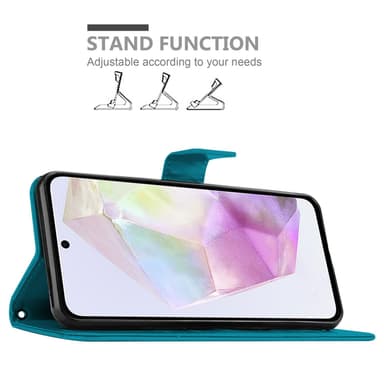 Samsung Galaxy A35 Suojakuori Lompakkokotelo (Sininen)