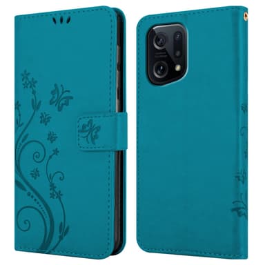 Oppo FIND X5 Suojakuori Lompakkokotelo (Sininen)