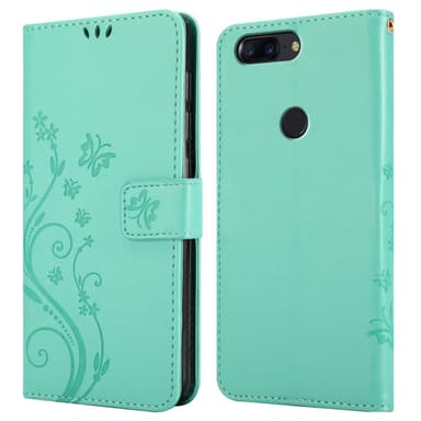 OnePlus 5T Suojakuori Lompakkokotelo (Turkoosi)
