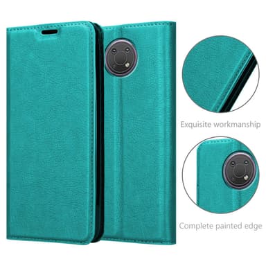 Nokia G10 / G20 Suojakuori Lompakkokotelo (Turkoosi)