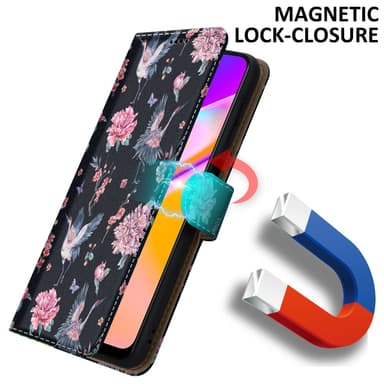 Oppo A94 5G Suojakuori Lompakkokotelo (Musta)