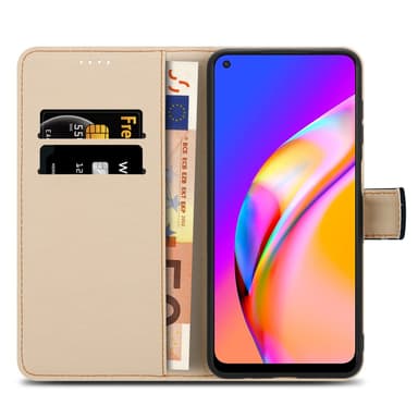 Oppo A94 5G Suojakuori Lompakkokotelo (Musta)