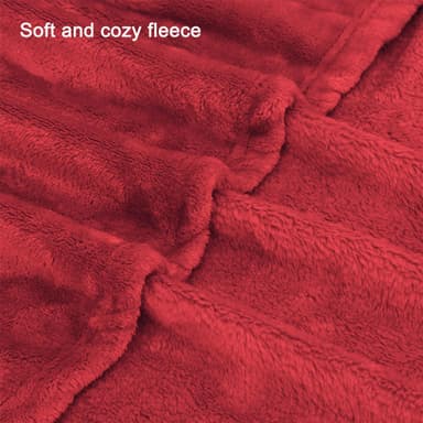 Pehmeä Viltti 200 x 150cm Kattopeitto fleece (glut red)