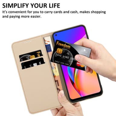 Oppo A94 5G Suojakuori Lompakkokotelo (Musta)