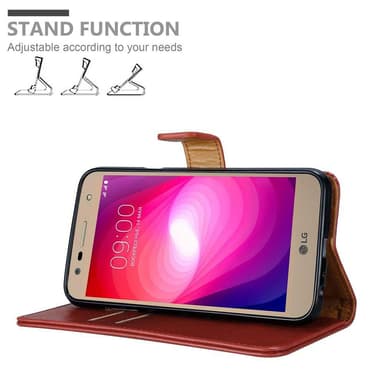 LG X POWER 2 Suojakuori Lompakkokotelo (Punainen)