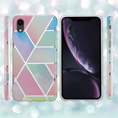 iPhone XR Suojakuori Lompakkokotelo (Vaaleanpunainen)