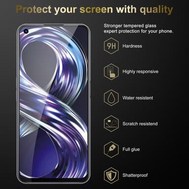 Realme 8i / Narzo 50 4G Näytönsuoja Karkaistu lasi