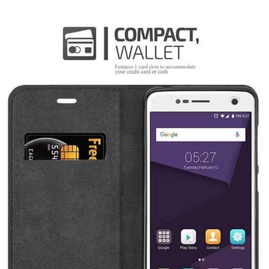 ZTE Blade V8 Suojakuori Lompakkokotelo (Musta)