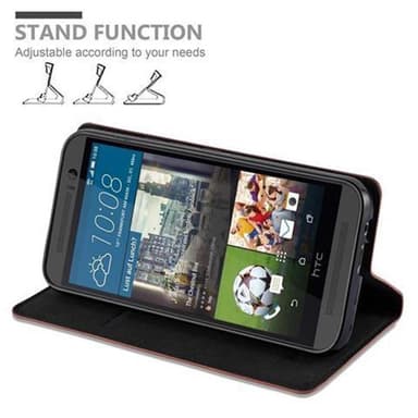HTC ONE M9 Suojakuori Lompakkokotelo (Ruskea)
