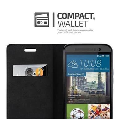 HTC ONE M9 Suojakuori Lompakkokotelo (Ruskea)