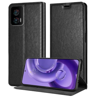 Motorola EDGE 30 NEO Suojakuori Lompakkokotelo (Musta)
