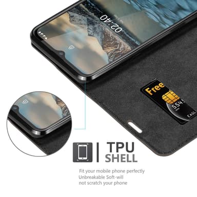 Nokia 2.4 Suojakuori Lompakkokotelo (Ruskea)