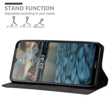 Nokia 2.4 Suojakuori Lompakkokotelo (Ruskea)