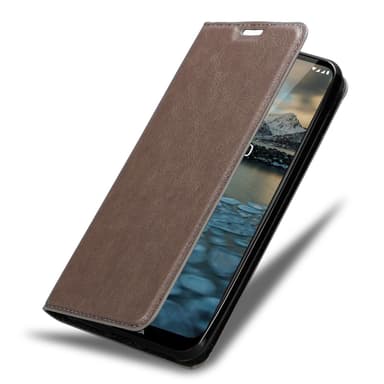 Nokia 2.4 Suojakuori Lompakkokotelo (Ruskea)