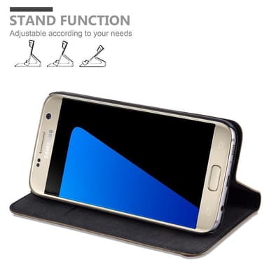 Samsung Galaxy S7 Suojakuori Lompakkokotelo (Ruskea)