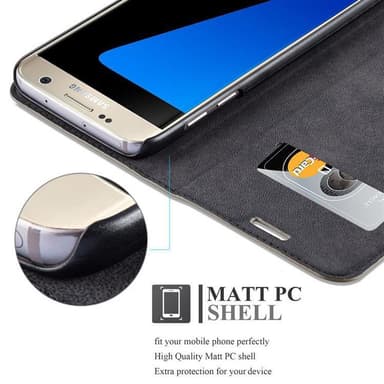 Samsung Galaxy S7 Suojakuori Lompakkokotelo (Ruskea)
