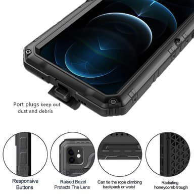 iPhone 12 Suojakuori Kuoret (Musta)